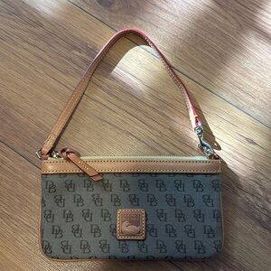 Dooney Bourke Canvas Signature Wristlet bag